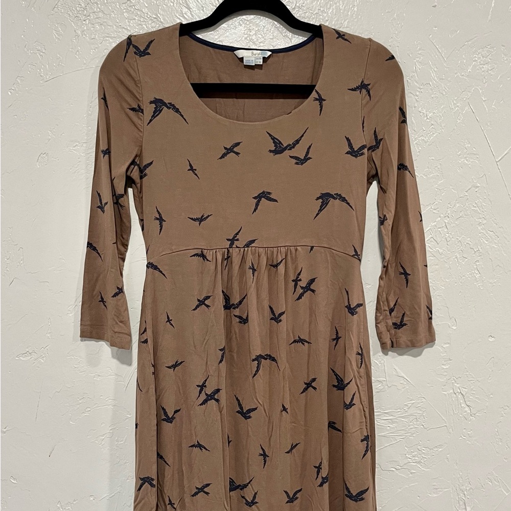 Boden bird print dress